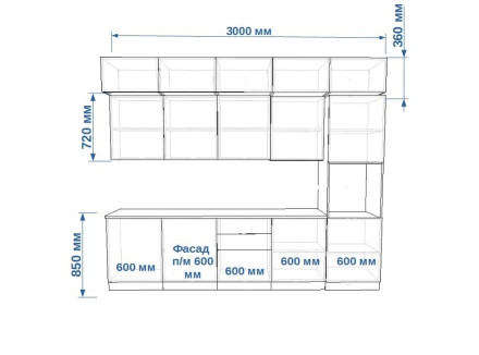 Кухня «арт. 21 Акция Фаска Тальк - Пикрит 3000  »